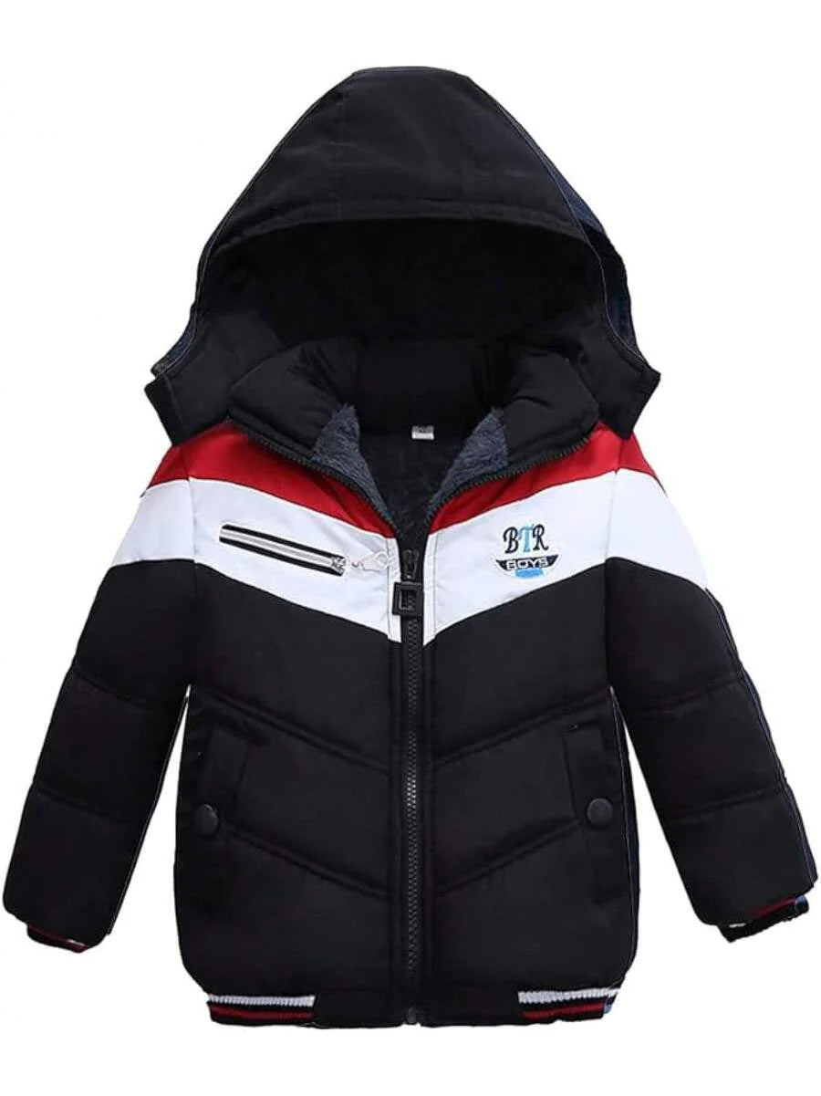 2025 New Model Boys Down Jacket Fur Collar Hood Thick Warm Winter Coat Parka Padded Outerwear 3-6T…