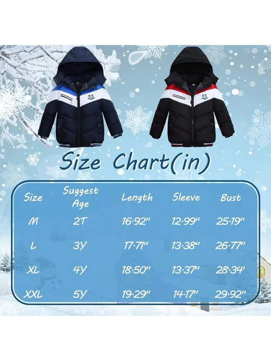 2025 New Model Boys Down Jacket Fur Collar Hood Thick Warm Winter Coat Parka Padded Outerwear 3-6T…