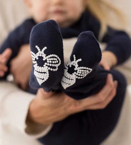 Burt's Bees Baby Baby Boy's Sleeper PJs, 100% Organic Cotton, One-Piece Footie, Zip Up Jumpsuit, Snug Fit Pajamas, Midnight Solid Rib, 12 Months