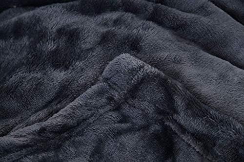 Mintra Home Throw Blanket for Couch, Soft Polyester Fleece Blanket, Cozy Lightweight Fuzzy Fall Décor Throw Blankets for Bed/Bed Cover/Couch Cover, 51” x 60” (XS, Dark Grey)