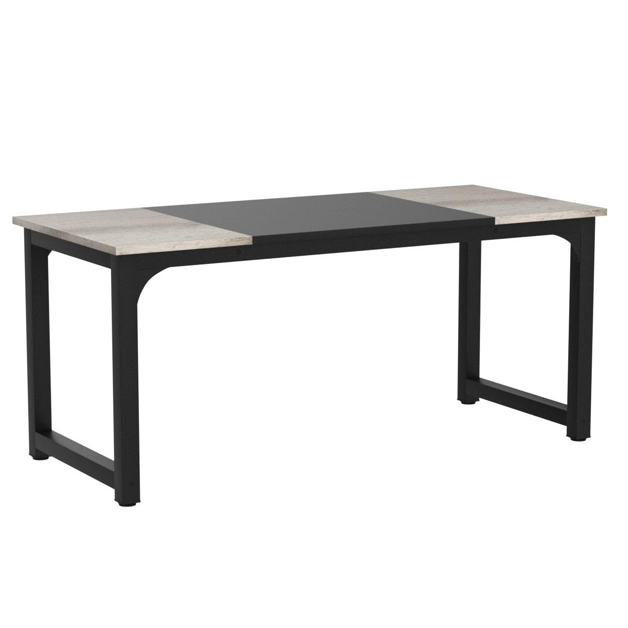 Tribesigns 70.8”Executive Desk, Large Office Computer Desk with Thicken Frame, Modern Simple Workstation Business Furniture for Home Office, Vintage Grey/Black
