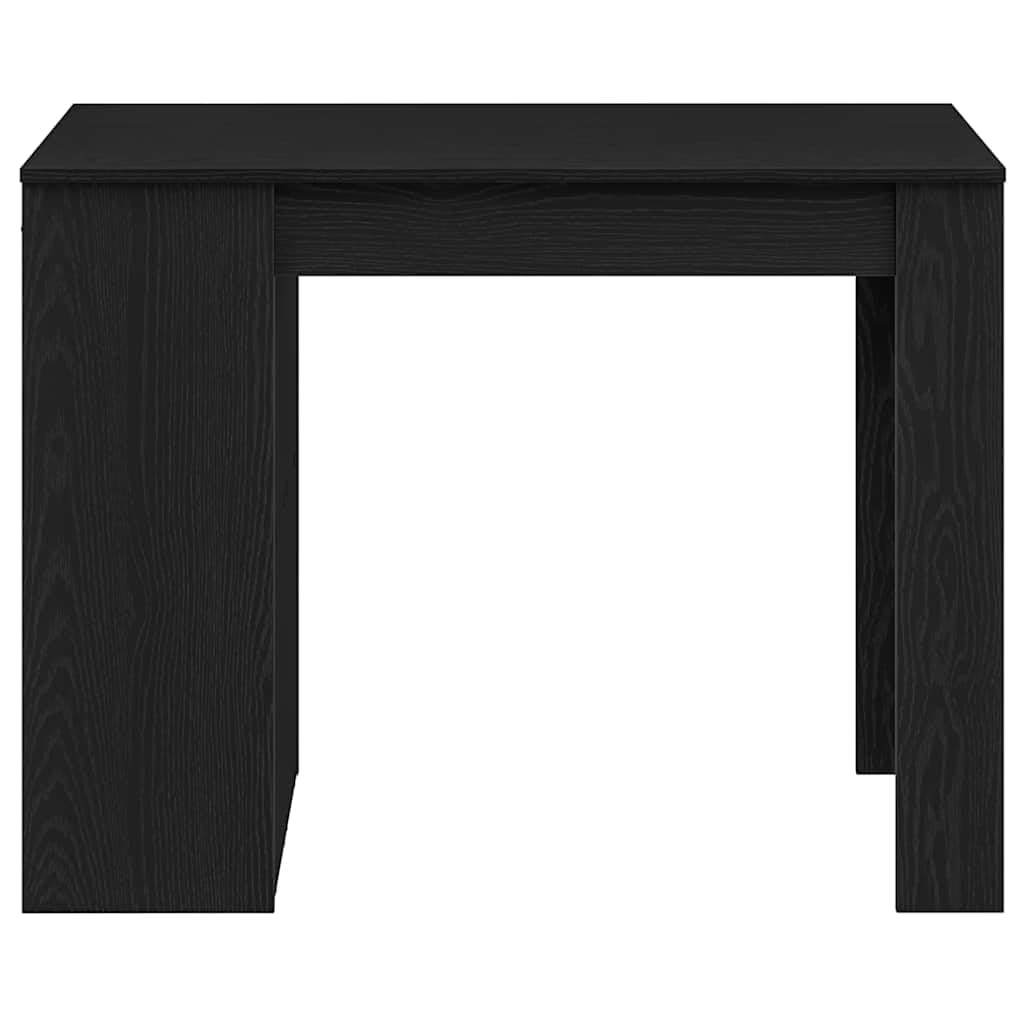 vidaXL Desk Black Oak Engineered Wood Medium Computer Desk Rectangular