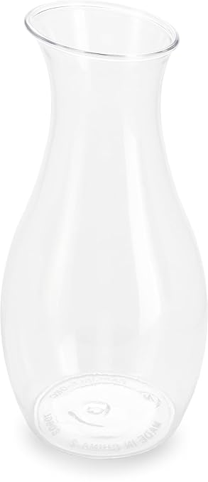 Carlisle FoodService Products 7090207 Cascata Carafe Juice Jar Beverage Decanter Only, Plastic, 1 L, Clear