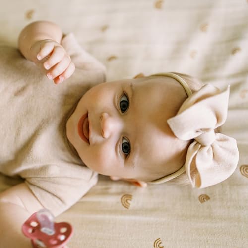 Dr. Brown's Advantage Baby Pacifier, Fully Symmetrical Soother with Soft Silicone Bulb, Lavender Love, 0-6m, BPA Free, 2 Pack