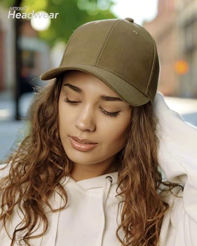 Artexia Men's Premium Cotton Cap - Women's Cap - Men's Baseball Cap Army Green