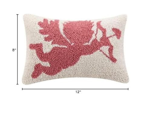 Peking Handicraft 30TG883C12OB Cupid Hook Embroidered Pillow, 12-inch Length