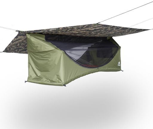 Haven Tents Lay Flat Hammock Tent - Waterproof Tent & Camping Hammock with Mosquito Net - Includes Insulated Pad and Rainfly - Haven Tent, Haven XL, Haven Safari
