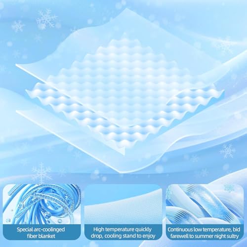 inhand Cooling Blanket Queen Size (90"x90") - Cooled Blankets for Hot Sleepers Lightweight Breathable Summer Blanket for Sleeping Night Sweats to Keep Cool in The Heat -Peach Pink