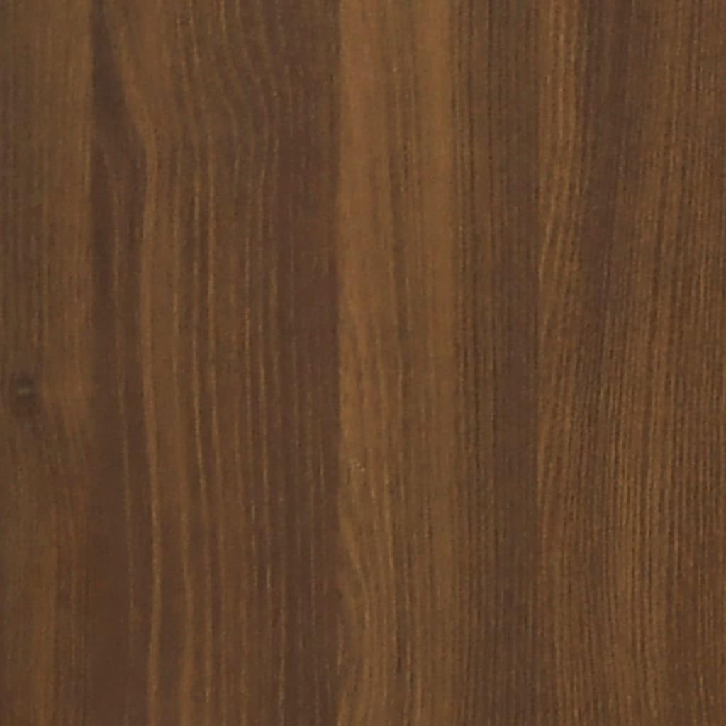 vidaXL Desk Brown Oak Engineered Wood Medium Desk Rectangular