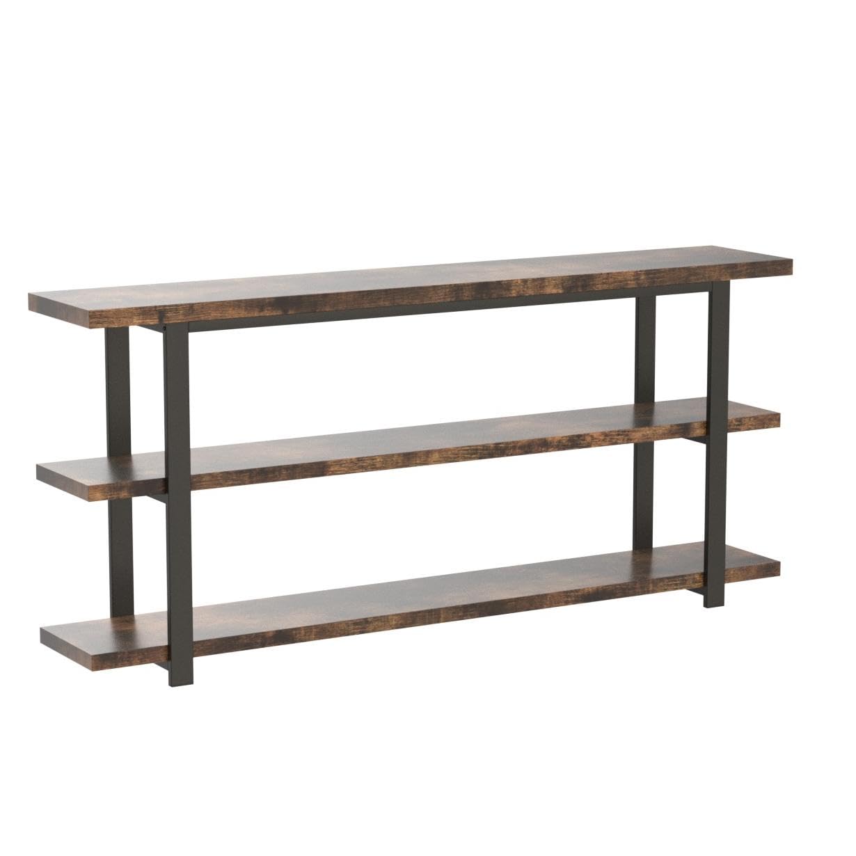 VANOMi 70.8 Inch Extra Long Console Table for Entryway, Narrow Hallway Table, Wood Sofa Table with 3 Tier Storage Shelves for Living Room