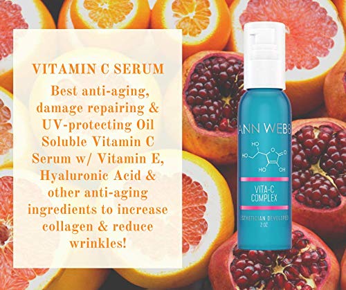Skin Care Vitamin C Serum - Firmer, Brighter, more Radiant Skin. Vit C Serum w/Vit E, Hyaluronic Acid & packed w/Powerful Anti-aging, Damage-Repairing, UV-protecting Anti-oxidants .5oz