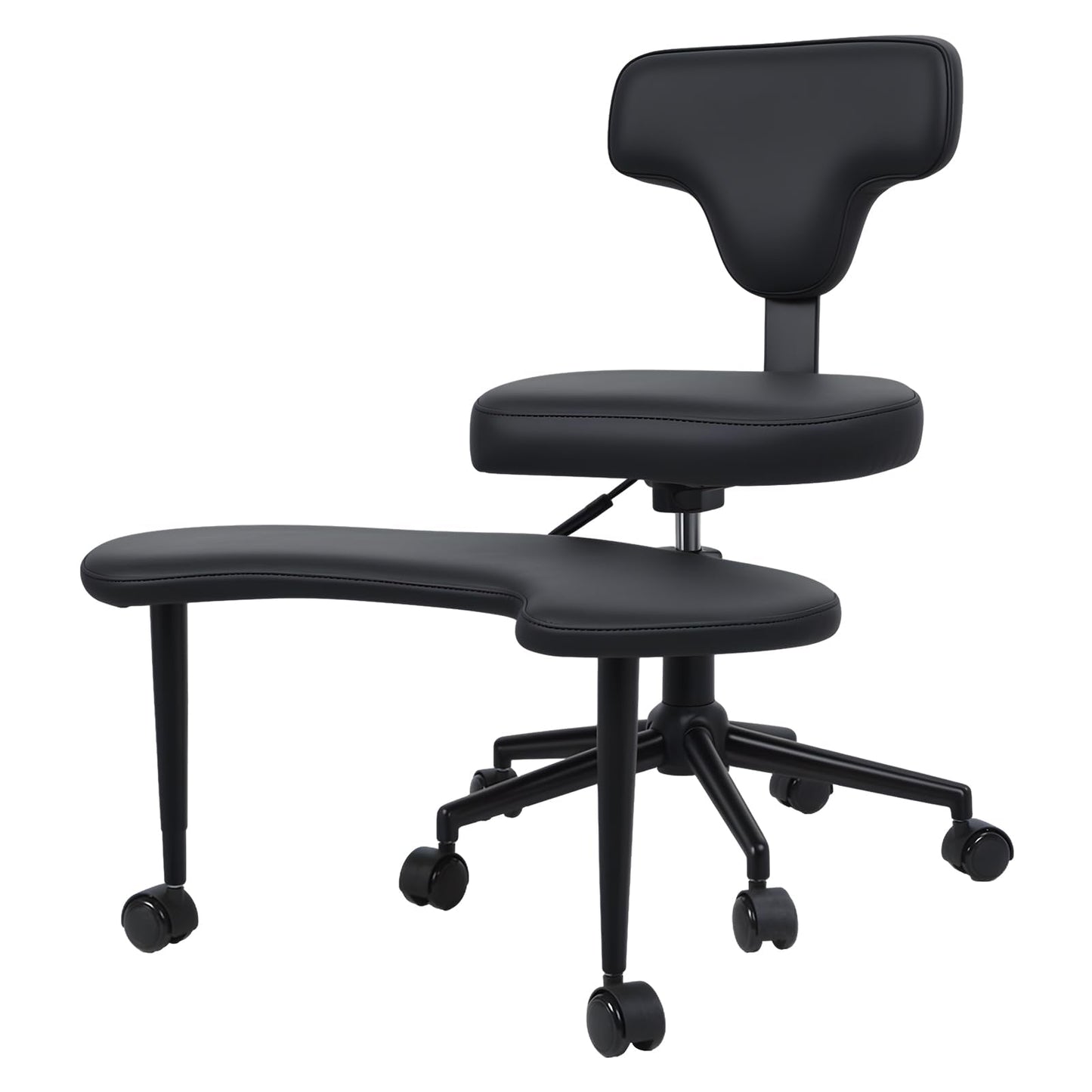 Bidbory Criss Cross Office Chair, Cross Legged Chair with Backrest, 360°Rotating Footrest, ADHD Chair for Adults, for Meditation Yoga Home Office