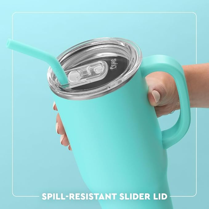 Swig Life 40oz Mega Mug, 40 oz Tumbler with Handle and Straw, Cup Holder Friendly, Dishwasher Safe, Extra Large Insulated Tumbler, Stainless Steel (Dreamsicle)