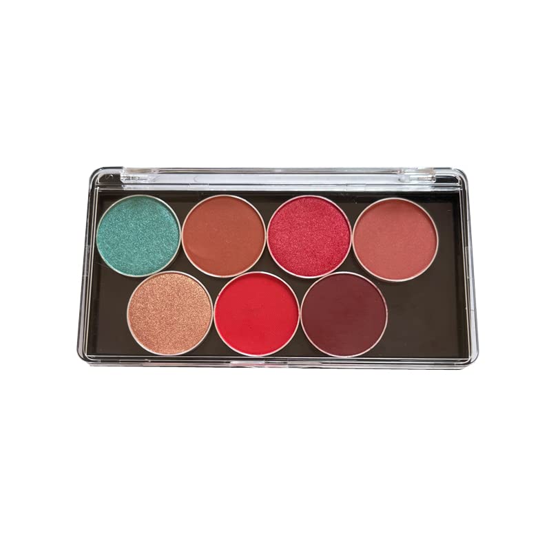 2pcs Rectangular Mini Magnet Make-up Dispensing Plate Eyeshadow Blush Powder Storage Empty Palette with 10pcs metal Stickers