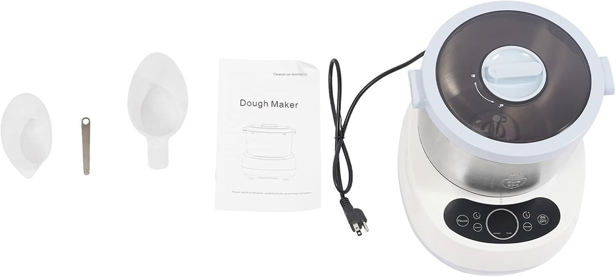 Electric Dough Maker with Ferment Function, 5L/ 4.5Qt 230W 304 Stainless Steel Dough Mixer Machine, Commercial Bread Mixer for Roti Bread Pizza Baking Dumpling Dough & Sourdough(Blue)