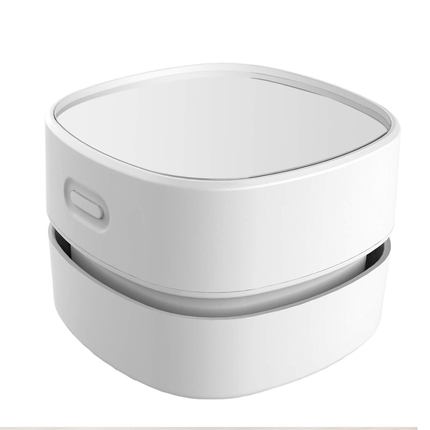 ODISTAR Desktop Vacuum Cleaner, Mini Table dust Sweeper Energy Saving,High Endurance up to 90 mins,Cordless&360º Rotatable Design for Keyboard/Home/School/Office(White AA Battery)