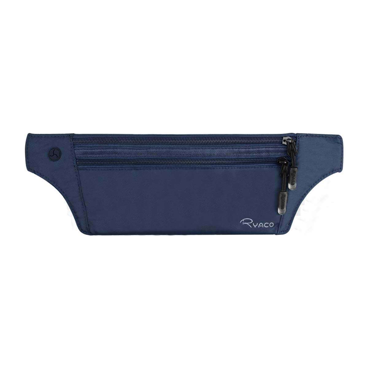 Ryaco Money Belt, Slim Passport Holder RFID Blocking Hidden Wallet Travel Essentials Pouch for Women Men With Adjustable Strap Waist Bag to Protect Cash, Credit Cards and Documents