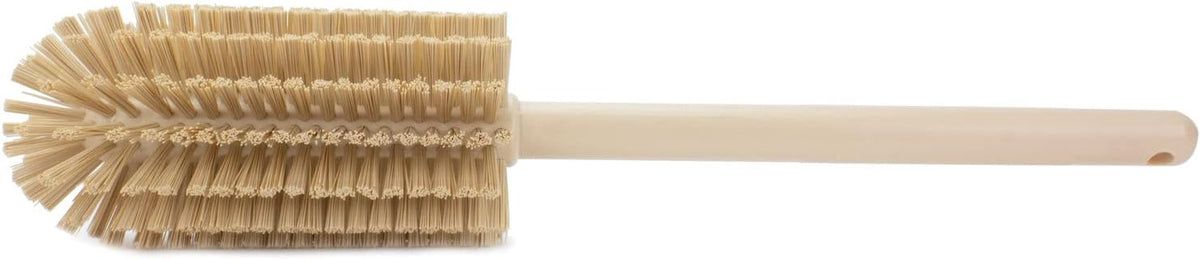SPARTA Large Water Bottle Brush Ideal for Wide-Mouth Jars, Bottles and Tumblers, Dishwashing Tool with Handle for Home and Commercial Kitchens, Plastic, 16 Inches, Tan, (Pack of 4)