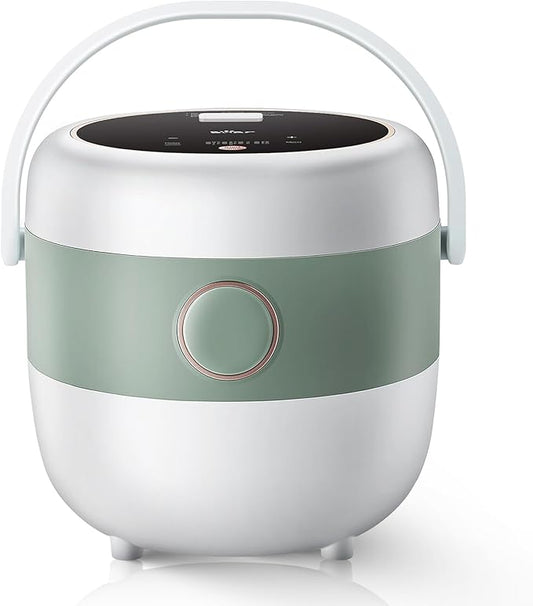 Bear Rice Cooker 3 Cups (Uncooked), 3D Heating and Fuzzy Logic, Healthy Nonstick Small Rice Cooker, PFAS-Free, Touch-Screen, for White/Brown Rice Quinoa Oatmeal Soup