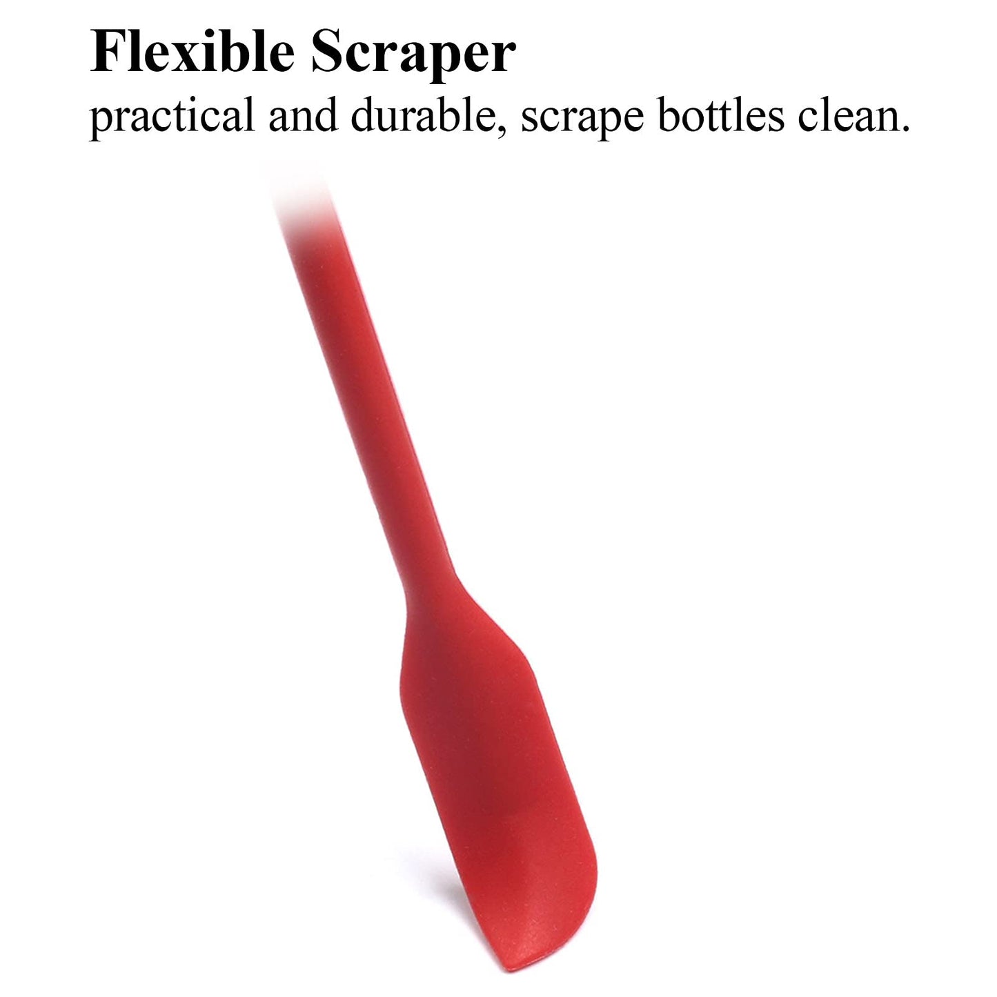 Beauty Spatula 4 PCS Makeup Spatula Mini Silicone for Cosmetics & Kitchen - 3 Sizes