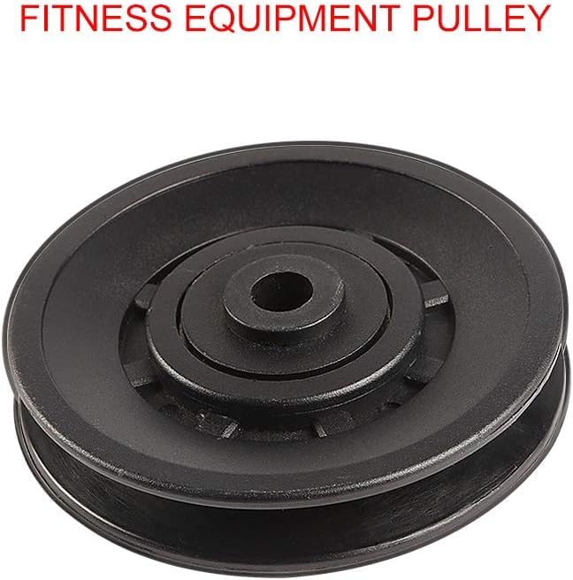 Topfinder 90mm(3.54inch) Universal Bearing Pulley Wheel for Cable Machine Gym Equipment Part Garage Door (2 PCS)