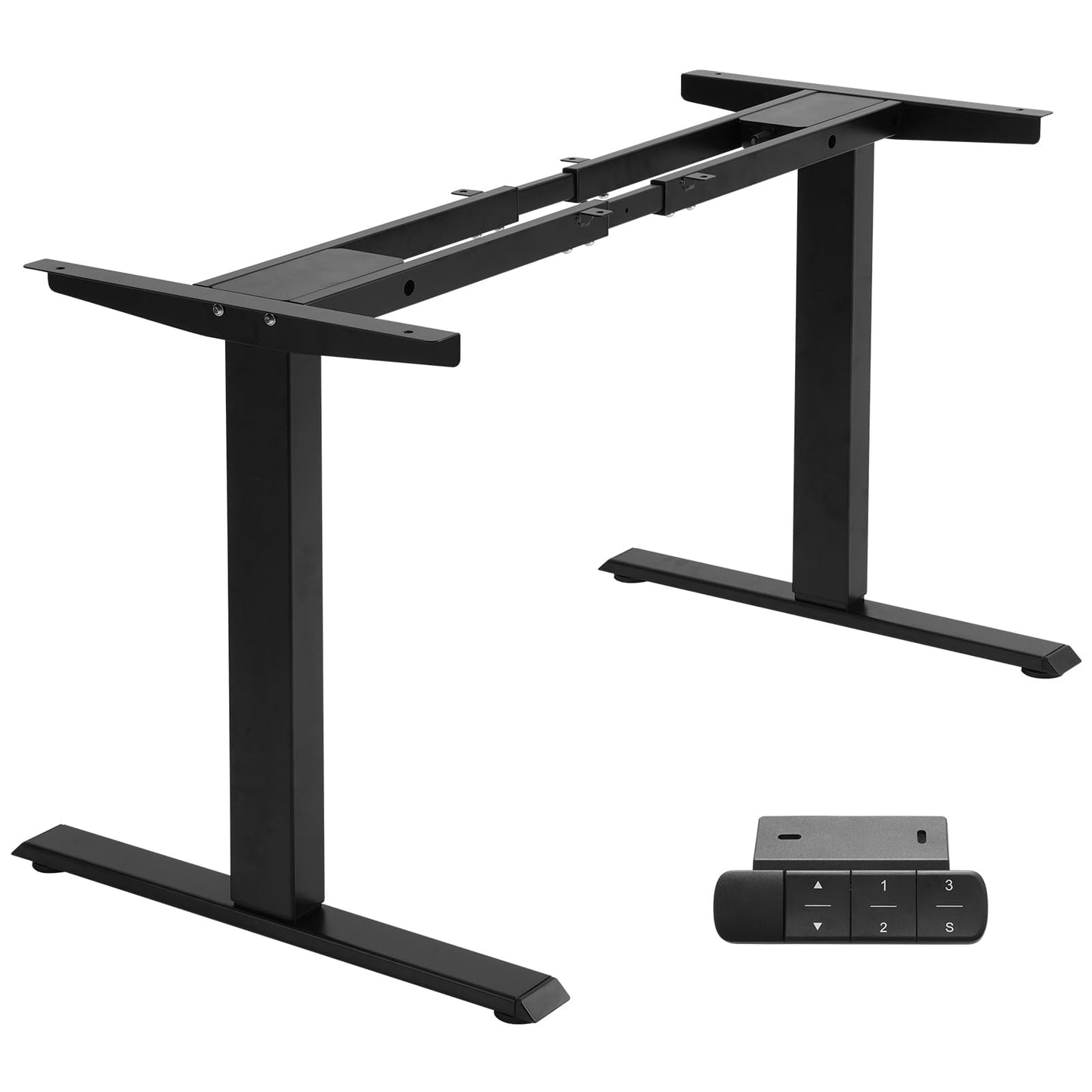TOPSKY Dual Motor Electric Adjustable Standing for up to 70.8”x31.5” Table Tops, 225 lbs Weight Capacity, Computer Desk for Home and Office (Black Frame only)
