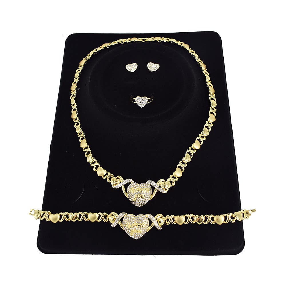 Giffor Jewellery Lady 14K Gold Filled Jewelry sets for Women Bracelets Necklaces With Earrings Gifts