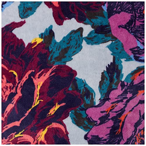 Vera Bradley Women's Fleece Plush Throw Blanket, Neon Blooms, 80 X 50