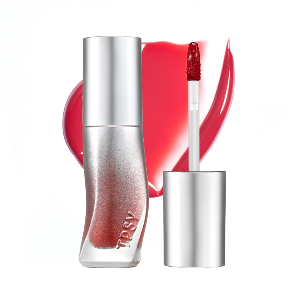 TPSY Juicy Lip Plumper (04 Flushed) - Mauve Pink, Tinted Lip Plumping Gloss, Volumizing & Hydrating, for Fuller Lips, Non-Sticky Glossy Finish, Vegan