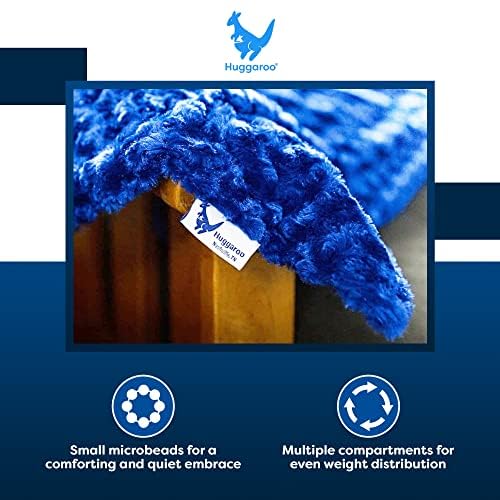 Huggaroo 7 lb Kids Fuzzy Weighted Blanket – Weighted Lap Blanket Throw – Perfect for Sleeping and Relaxing – Machine-Washable – Chenille, Soothing Blue – Stocking Stuffer