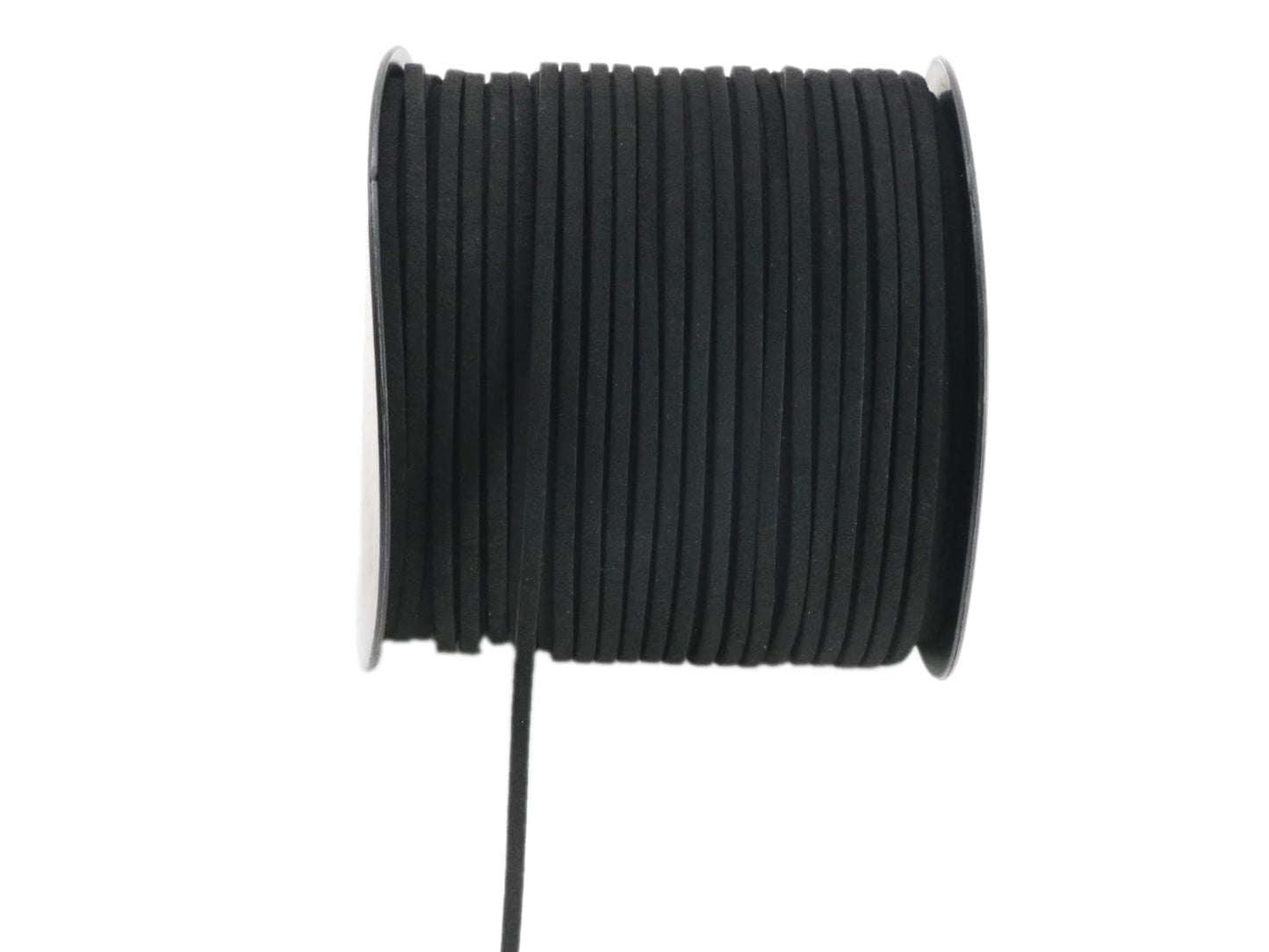 Black Faux Leather Cord for Jewelry Making 100 Yards 2.6mm Thin Suede String Rope for Bracelet DIY Crafting Cord for Necklace-Dream Catcher Supplies-Hat- Walking Stick