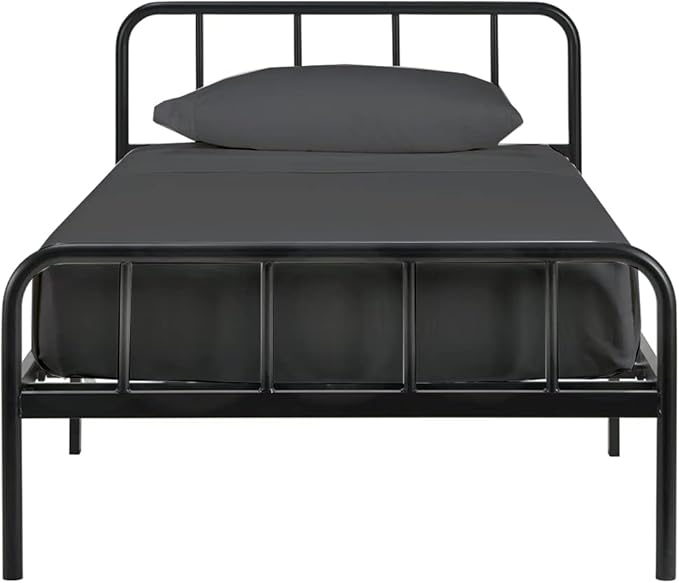 4 PC Cot Sheets 30x75, 100% Cotton Fitted Cot Sheet- Perfect for Narrow Twin/Rv Bunk/Camping Cot/Guest Bed Replacement, Sheets for Cot Bunk Bed-Fits Upto 4-8" Deep Mattress- Dark Grey Solid