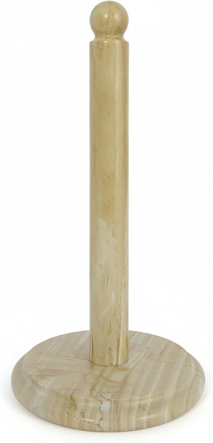 Marble Paper Towel Holder Handmade Napkin Dish Towel Holder - Towel Kitchen Storage Roll Paper Towel Holder Stand - Non Plastic Non Rustic Towel Storage, Burma Teak