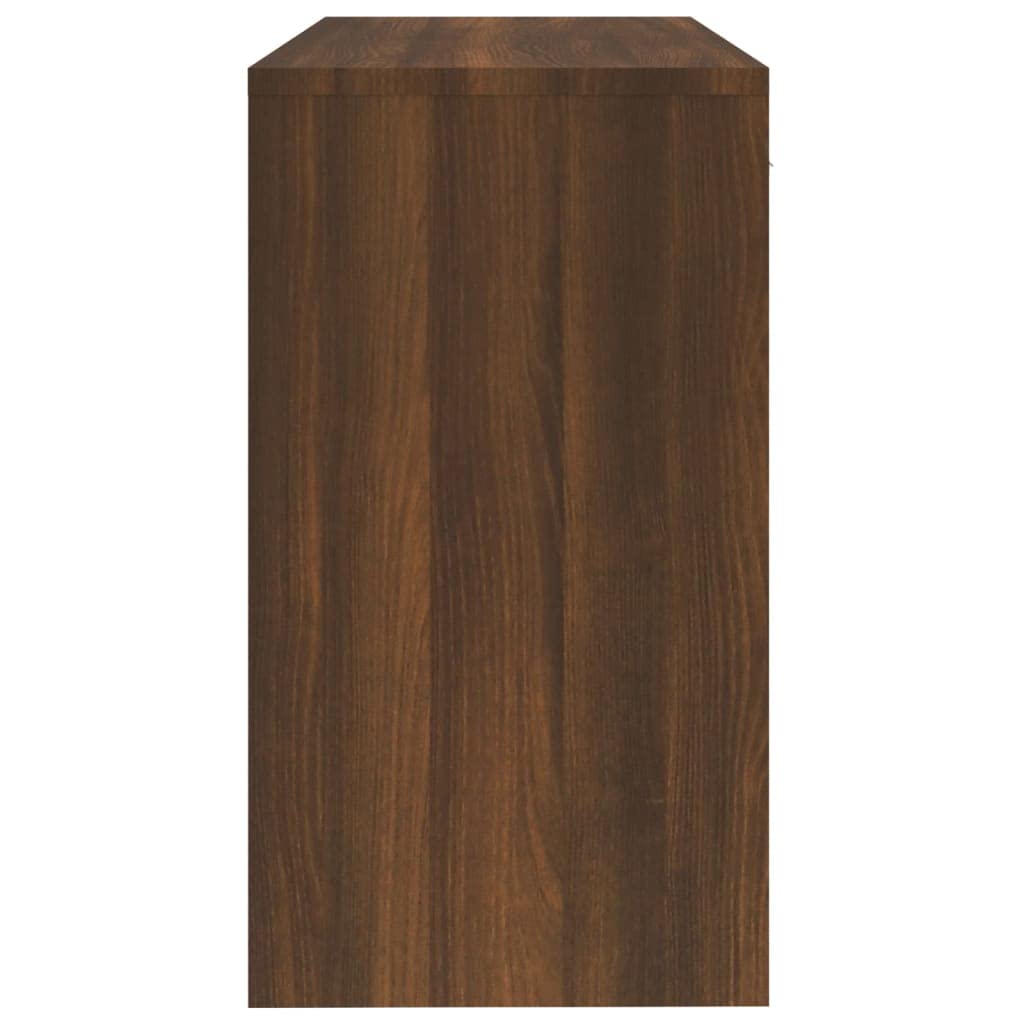vidaXL Desk Brown Oak Engineered Wood Medium Desk Rectangular