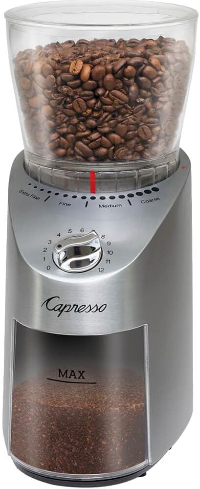 Capresso Infinity Plus Stainless Steel Conical Burr Grinder