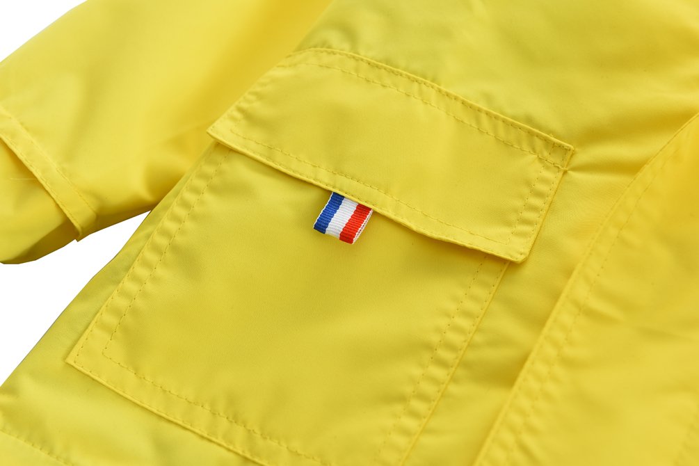 M2C Boys Girls Cotton Lined Rain Jacket Waterproof Light Windbreaker 7-8 Yellow