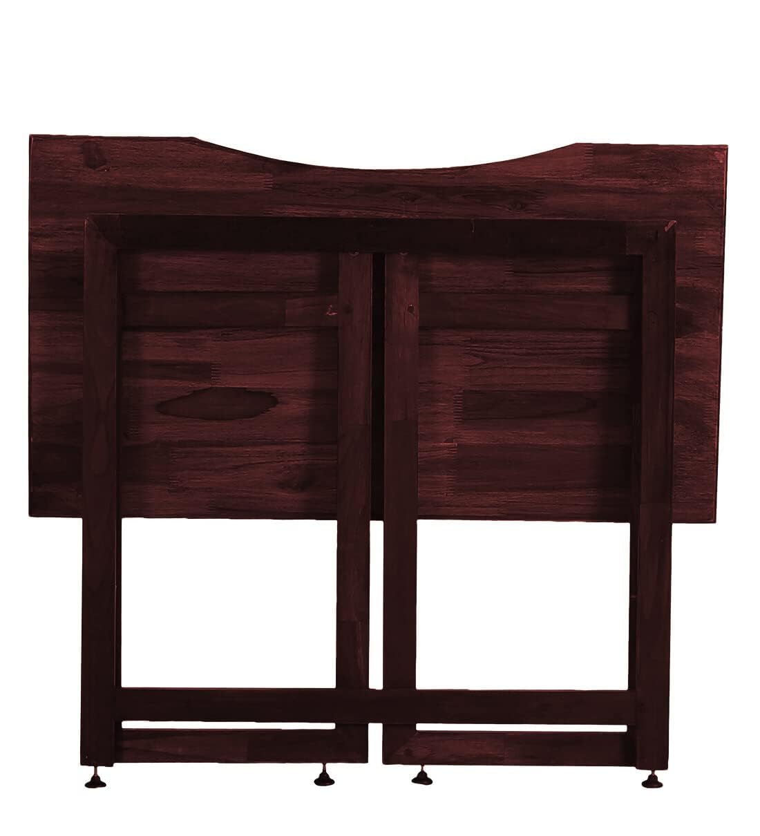 Dawn Riser Solid Wood Folding Table Desk, Writing, Laptop, PC, Space Saving, Easy Storage, Sleek Design, DIY Home Office Desk, Small Spaces Mahogany Color