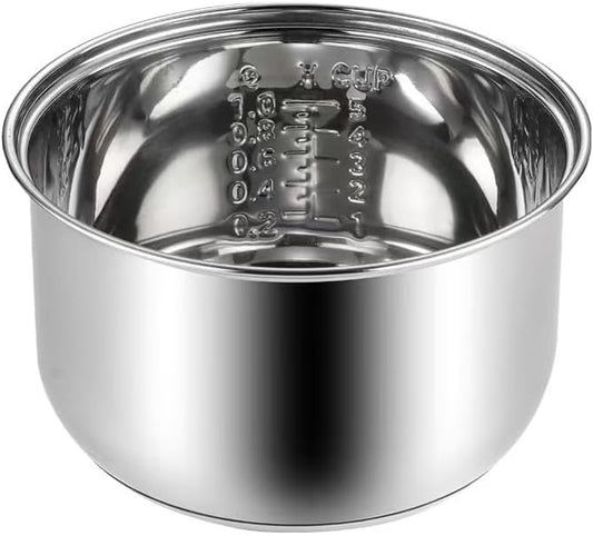 Stainless steel inner pot of rice cooker - compatible with aroma ARC-150SB, ARC-5200SB and Insignia NS-RC20CSS1 rice cooker pot.