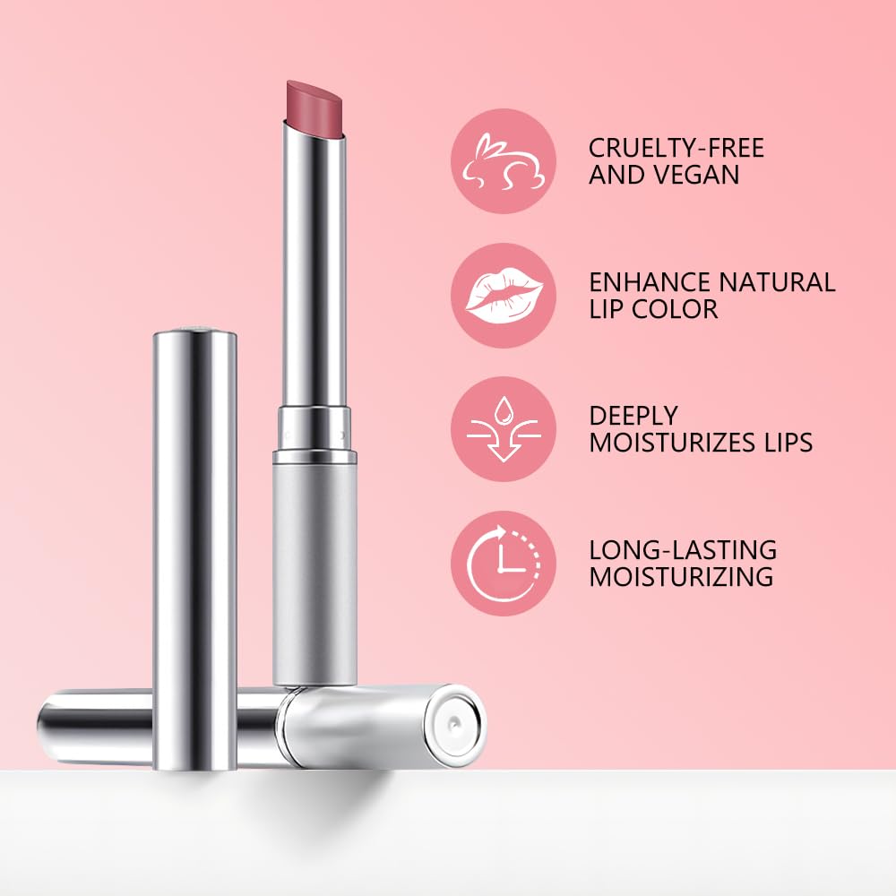 Honey Tinted Lip Balms Lip Stain, Sheer Hydrating Lip Skin Tint, Gloss Balm Moisturizing Lip Color for All Skin Tones, Nourishing Lip Balm with a Hint of Natural Black Cherry Tint (Pink)