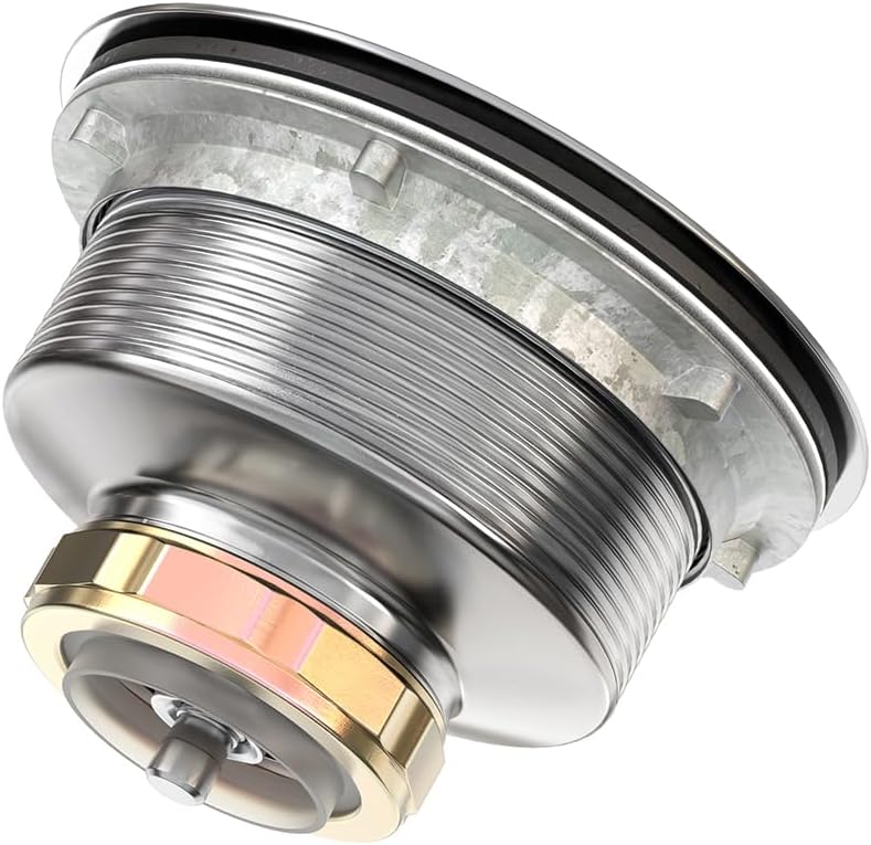 KONE Kitchen Sink Drain Sink Strainer 3-1/2 Inch Drain Assembly Kit Replacement for Universal 3.5 Inch Kitchen Sink, All Stainless Steel Body with Strainer Basket and Drain Stopper (9171，Stainless)