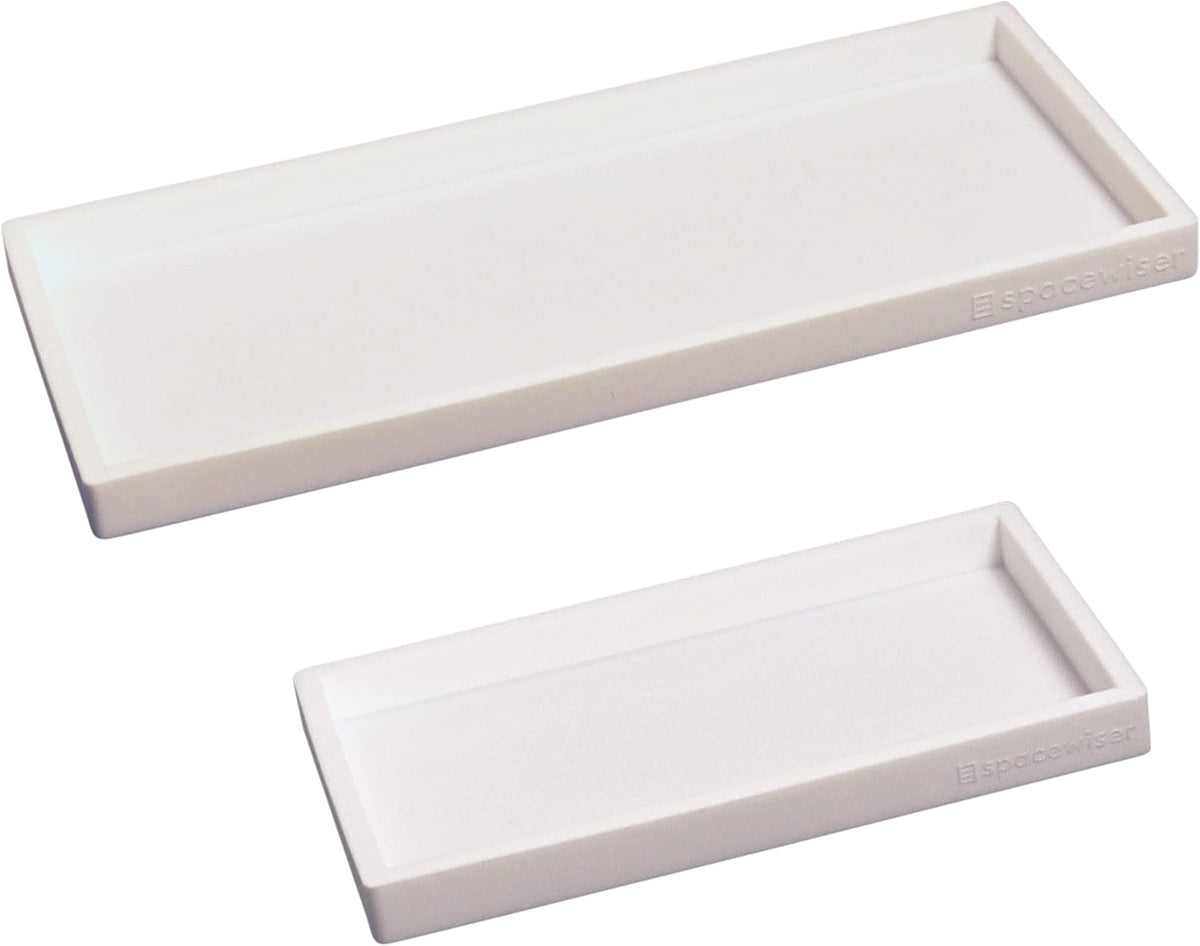 Countertop and Vanity Tray - 2 PC (11” and 7”) Shatterproof Silicone Kitchen and Bathroom Trays for Counter, Kitchen Soap Dispenser Tray, Vanity Trays for Bathroom, Perfume Key Tray