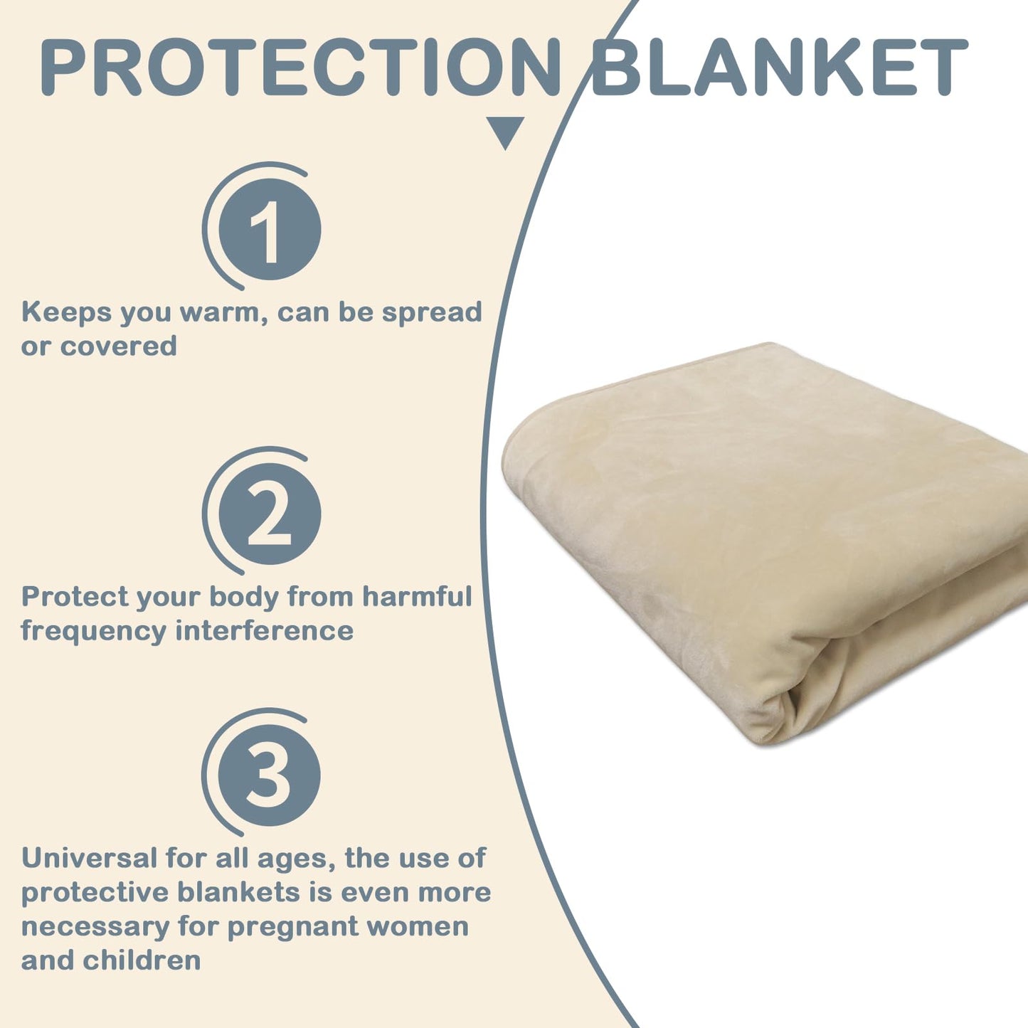 KABOUQI Faraday Protection Blanket, RF Shielding Blanket for Couch & Sofa 43.4x55.1in