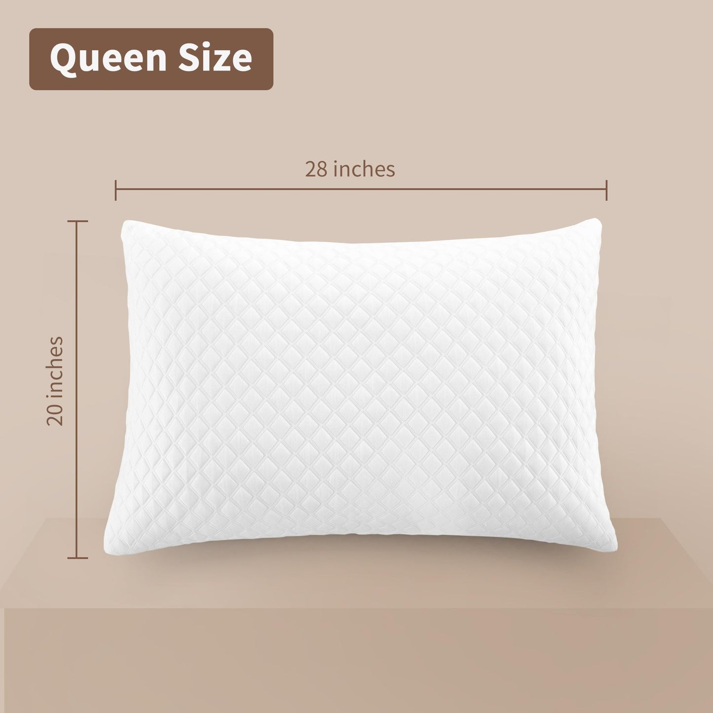 DAYLUCK Adjustable Bed Pillows Standard/Queen Size Set of 2 - Cooling Bed Pillows for Sleeping Shredded Memory Foam Pillows, Bedding for Side/Back/Stomach Sleepers (Washable Removable Cover)