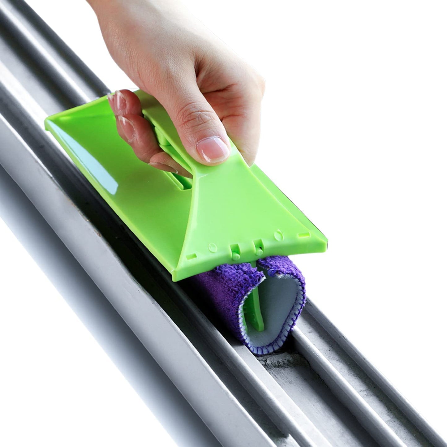 Door and Window Track Cleaning Brush Tool, Handheld Gutter Gaps, Desktop/Glass/Sliding Door/Tile line/Blinds/car Vents/air Conditioning/Keyboard Tool Gutter Brush