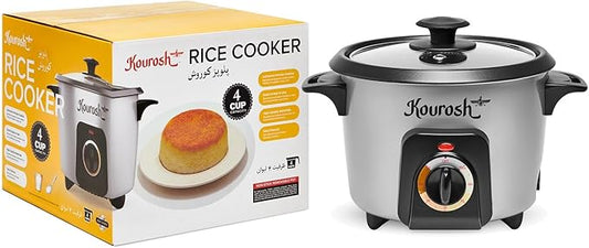 YEDI KOUROSH Automatic Persian Rice Cooker - Tahdig Rice Maker Perfect Rice Crust (4 CUP)