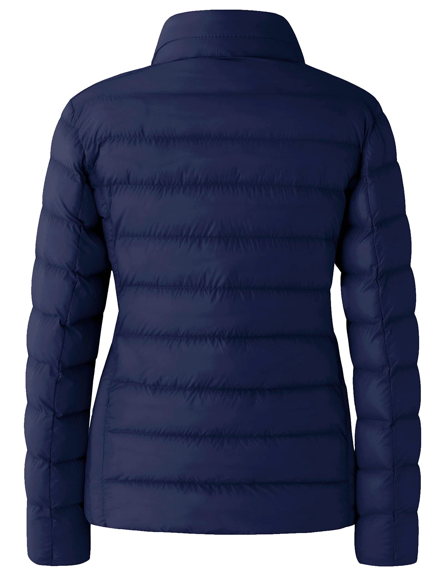 ZSHOW Women's Packable Winter Coat Lightweight Warm Quilted Puffer Jacket (Navy,M)