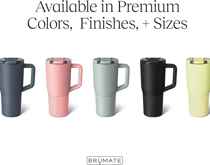 BrüMate Müv - 25oz 100% Leak Proof Insulated Coffee Mug with Handle & Lid - Stainless Steel Coffee Travel Mug - Double Walled Coffee Cup (Dune)
