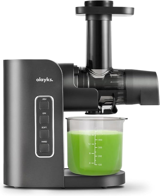Cold Press Juicer,Slow Masticating Juicer with Soft & Hard Modes,Juicer Machines Vegetable and Fruit with Reverse Function,Celery Juicer,BPA-Free,Easy to Clean