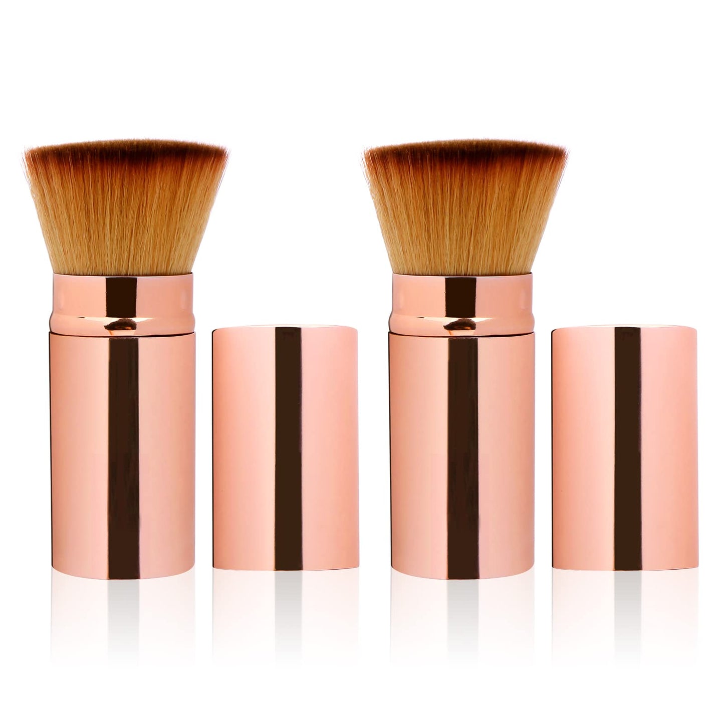 UNIMEIX Makeup Brush Sunscreen Applicator Brush Retractable Kabuki Blush Brush Foundation Brush for Liquid Makeup, Bronzer, Cream or Powder(Gold)