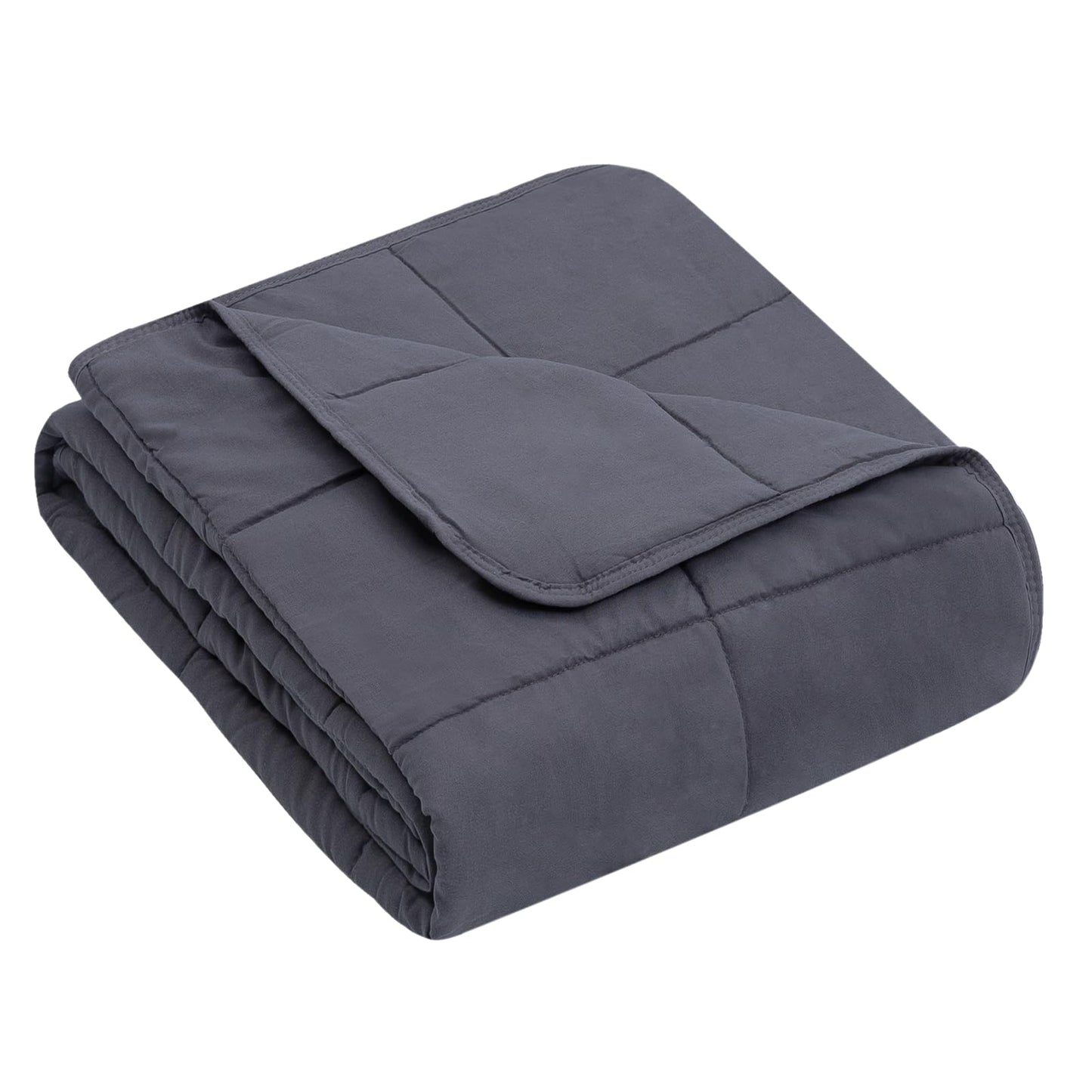 yescool Weighted Blanket (7 lbs, 41" x 60", Grey) Cooling Heavy Blanket for Sleeping Perfect for 60-90 lbs, Breathable Blanket with Premium Glass Bead, Machine Washable